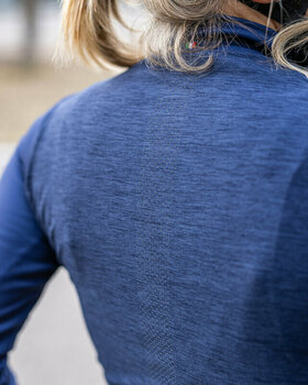 Велосипедна тениска Santini Colore Puro Long Sleeve Woman Jersey Яке Granatina XS - 7