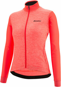 Cycling jersey Santini Colore Puro Long Sleeve Woman Jersey Jacket Granatina XL - 2