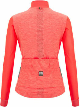Cycling jersey Santini Colore Puro Long Sleeve Woman Jersey Jacket Granatina XL - 3