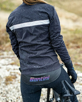 Casaco de ciclismo, colete Santini Guard Neo Shell Woman Rain Jacket Nero S Casaco - 6