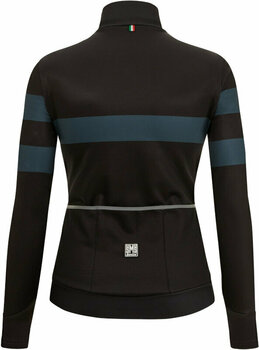 Cycling jersey Santini Coral Bengal Long Sleeve Woman Jersey Jacket Nero M - 3