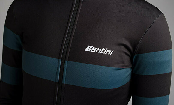 Mez kerékpározáshoz Santini Coral Bengal Long Sleeve Woman Jersey Kabát Nero M - 8