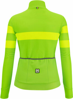 Tricou ciclism Santini Coral Bengal Long Sleeve Woman Jersey Verde Fluo S - 3