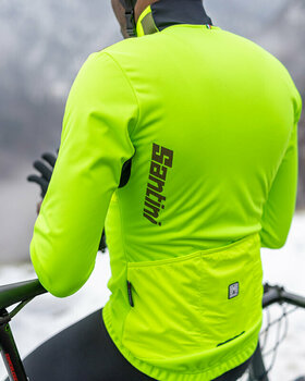 Kerékpár kabát, mellény Santini Vega Absolute Jacket Verde Fluo M Kabát - 5