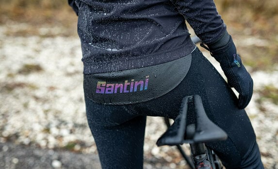 Pantaloncini e pantaloni da ciclismo Santini Guard Nimb Bib Tights Woman Nero XL Pantaloncini e pantaloni da ciclismo - 4