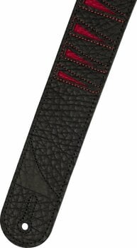 Gitaarband Jackson Shark Fin Leather Gitaarband Black and Red - 2