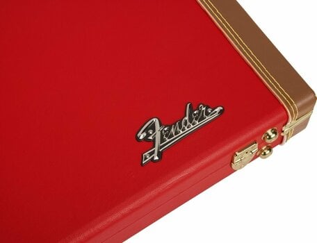 Case for Electric Guitar Fender Classic Series Wood Case Strat/Tele Fiesta Red Case for Electric Guitar - 6