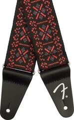 Gitarový pás Fender Pasadena Woven Strap Lattice Red Gitarový pás - 1