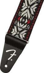 Gitarrband i textil Fender Pasadena Woven Strap Gitarrband i textil Red Snowflake - 1