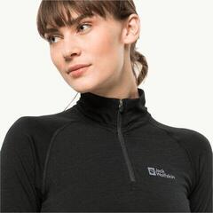 Outdoorové tričko Jack Wolfskin Alpspitze Wool L/S Hz W Black XL Tričko - 3