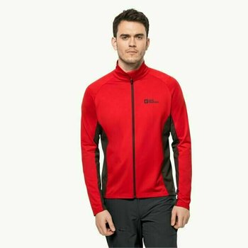 Outdoorová mikina Jack Wolfskin Morobbia FZ M Adrenaline Red M Outdoorová mikina - 2