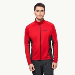 Outdoorová mikina Jack Wolfskin Morobbia FZ M Adrenaline Red 2XL Outdoorová mikina - 1