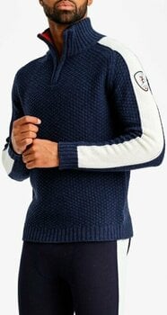 Bluzy i koszulki We Norwegians Trysil ZipUp Men Navy Blue L Sweter - 3