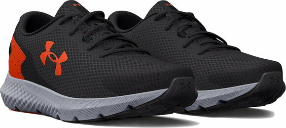 Chaussures de course sur route Under Armour UA Charged Rogue 3 Running Shoes Jet Gray/Black/Panic Orange 43 Chaussures de course sur route - 3