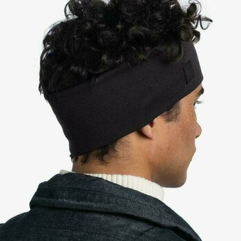 Cinta / Diadema para correr Buff Merino Wide Headband Solid Black UNI Cinta / Diadema para correr - 4