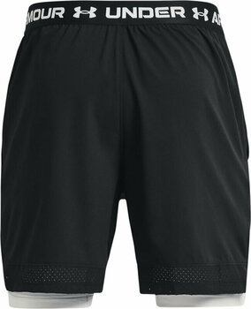 Fitness Trousers Under Armour Men's UA Vanish Woven 2-in-1 Shorts Black/White L Fitness Trousers - 2
