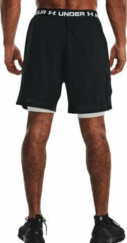 Fitness Trousers Under Armour Men's UA Vanish Woven 2-in-1 Shorts Black/White L Fitness Trousers - 4