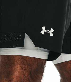 Fitness Trousers Under Armour Men's UA Vanish Woven 2-in-1 Shorts Black/White L Fitness Trousers - 5