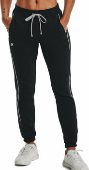 Fitnessbroek Under Armour Women's UA Rival Fleece Pants Black/White XS Fitnessbroek - 3