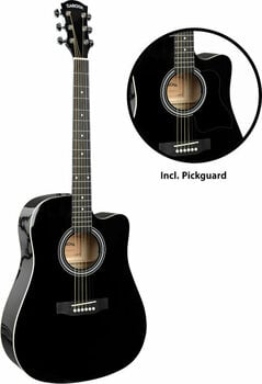 Akustická gitara Cascha CGA100BK Black - 4