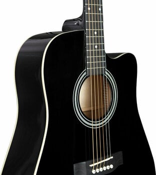 Guitarra dreadnought Cascha CGA100BK Black - 9