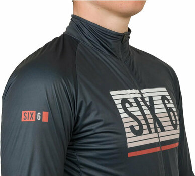 Kerékpár kabát, mellény Agu Polartec Thermo Jacket III SIX6 Men Charcoal XL Kabát - 8