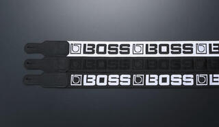 Kytarový pás Boss BSM-20-BW Kytarový pás Black with White Logo - 1
