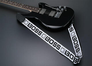 Kytarový pás Boss BSM-20-WB Kytarový pás White with Black Logo - 2