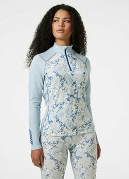 Sailing Base Layer Helly Hansen W Lifa Merino Midweight 2-in-1 Graphic Half-zip Base Layer Baby Trooper Floral Cross XS - 4