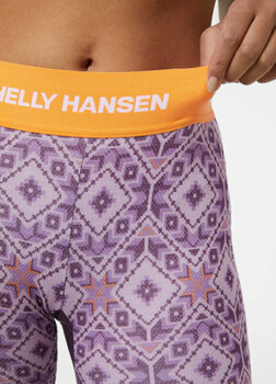 Spodnje perilo in nogavice Helly Hansen W Lifa Merino Midweight Graphic Base Layer Pants Amethyst Star Pixel L - 3