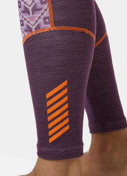 Sous-vêtements thermiques Helly Hansen W Lifa Merino Midweight Graphic Base Layer Pants Amethyst Star Pixel L Sous-vêtements thermiques - 4