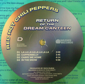 Płyta winylowa Red Hot Chili Peppers - Return Of The Dream Canteen (Curacao Vinyl) (2 LP) - 7
