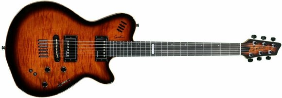 Electrische gitaar Godin LGX-SA Cognac Burst Flame AA - 3