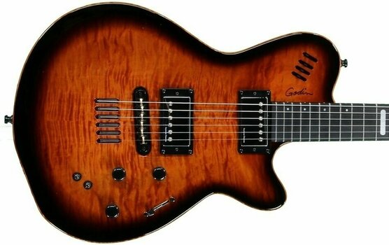 Guitare électrique Godin LGX-SA Cognac Burst Flame AA - 4