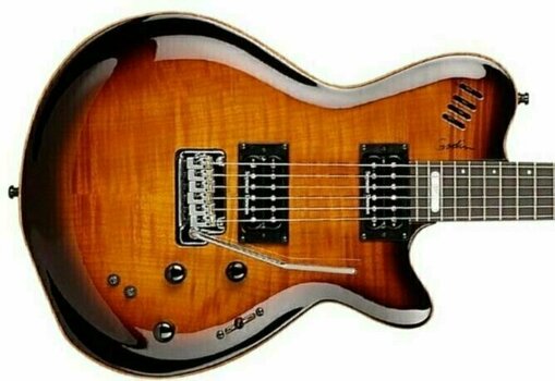 Electrische gitaar Godin LGXT SA Cognac Burst Flame AA - 2