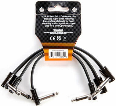 Cablu Patch, cablu adaptor Dunlop MXR 3PDCPR06 Ribbon Patch Cable 3 Pack Negru 15 cm Oblic - Oblic - 2