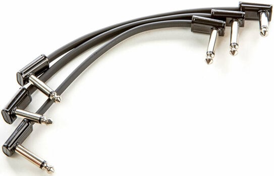 Câble de patch Dunlop MXR 3PDCPR06 Ribbon Patch Cable 3 Pack Noir 15 cm Angle - Angle - 3
