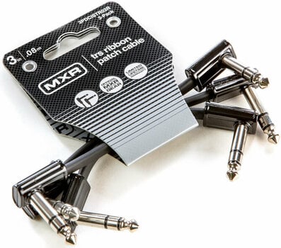 Verbindingskabel / patchkabel Dunlop MXR DCISTR03R Ribbon TRS Cable 3 Pack Zwart 8 cm Gewikkeld - Gewikkeld - 5