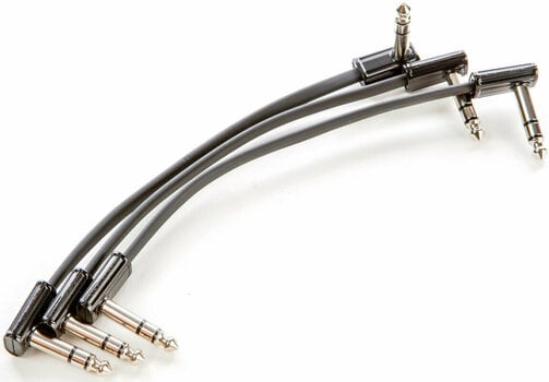 Adapter/Patch-kabel Dunlop MXR DCISTR06R Ribbon TRS Cable 3 Pack Sort 15 cm Vinklet - Vinklet - 3