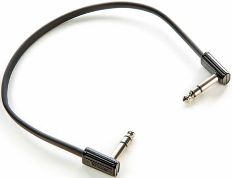 Câble de patch Dunlop MXR DCISTR1RR Ribbon TRS Cable Noir 30 cm Angle - Angle - 3