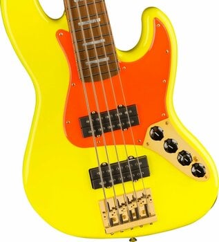 Baixo de 5 cordas Fender MonoNeon Jazz Bass V Neon Yellow - 3