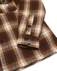 Motorcycle Leisure Clothing Deus Ex Machina Marcus Check Shirt Brown Plaid - 7