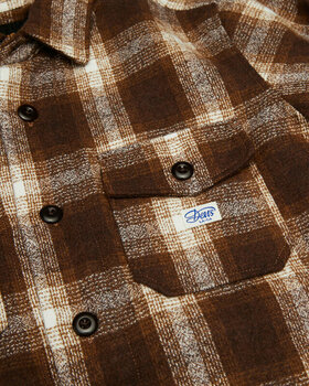 Motoros szabadidő ruházat Deus Ex Machina Marcus Check Shirt Brown Plaid XL - 7