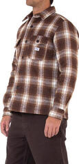 Ropa de ocio para motociclistas Deus Ex Machina Marcus Check Shirt Brown Plaid - 1