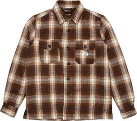 Motorcycle Leisure Clothing Deus Ex Machina Marcus Check Shirt Brown Plaid - 3