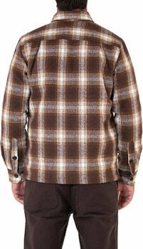 Moto kleding voor vrije tijd Deus Ex Machina Marcus Check Shirt Brown Plaid M - 3