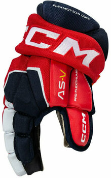 Hockey Gloves CCM Tacks AS-V JR 10 Navy/White Hockey Gloves - 2
