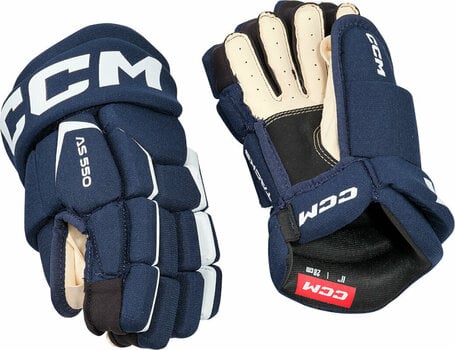 Jääkiekkohanskat CCM Tacks AS 580 JR 12 Navy/White Jääkiekkohanskat - 2