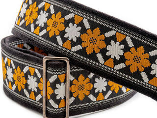 Kytarový pás RightOnStraps Legend Casino Kytarový pás Beige/Blanco/Negro,/Jacquard - 4
