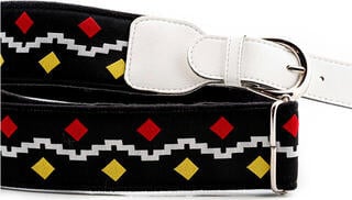 Kytarový pás RightOnStraps Legend Get Back Kytarový pás Black/White - 4
